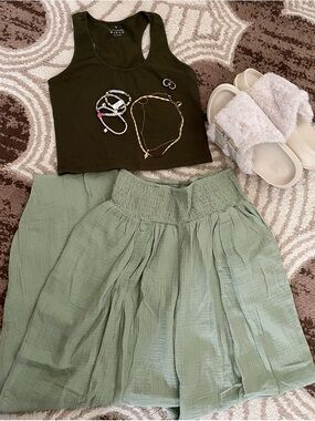 Sage Boho Balloon Pants